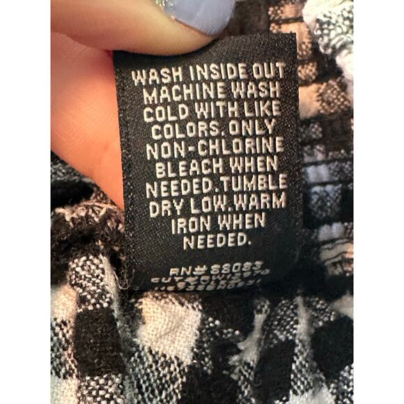 Rewash black white checks pull on shorts size Medium - Picture 5 of 13